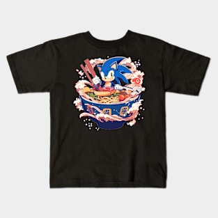 sonic in noodles Kids T-Shirt